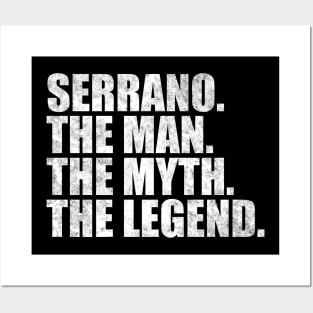 Serrano Legend Serrano Family name Serrano last Name Serrano Surname Serrano Family Reunion Posters and Art